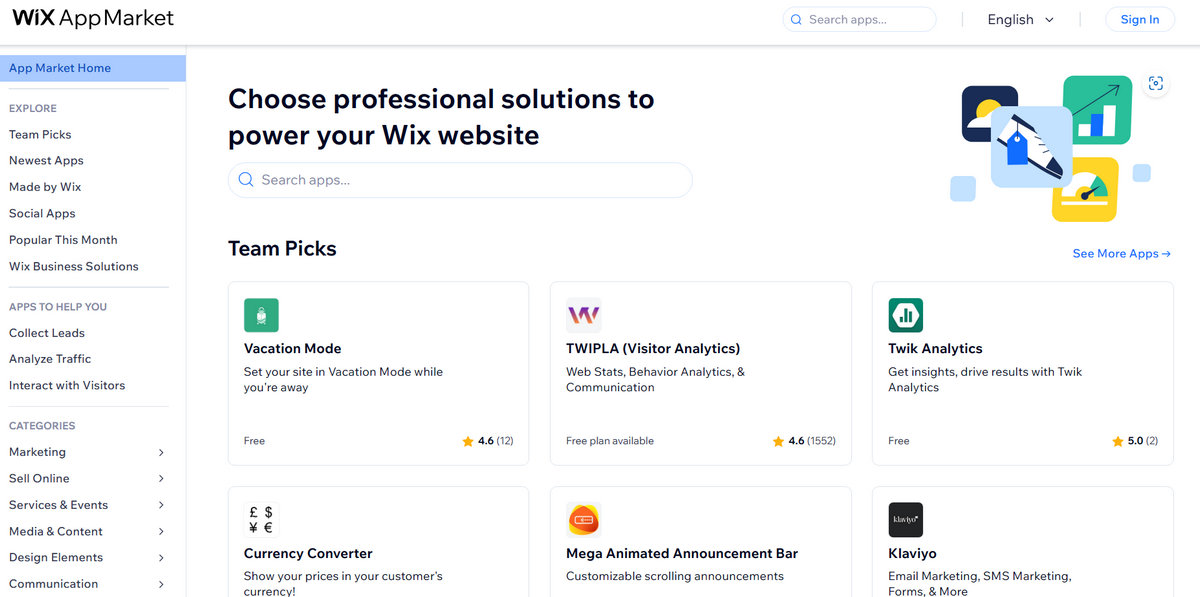 Wix third party applications
